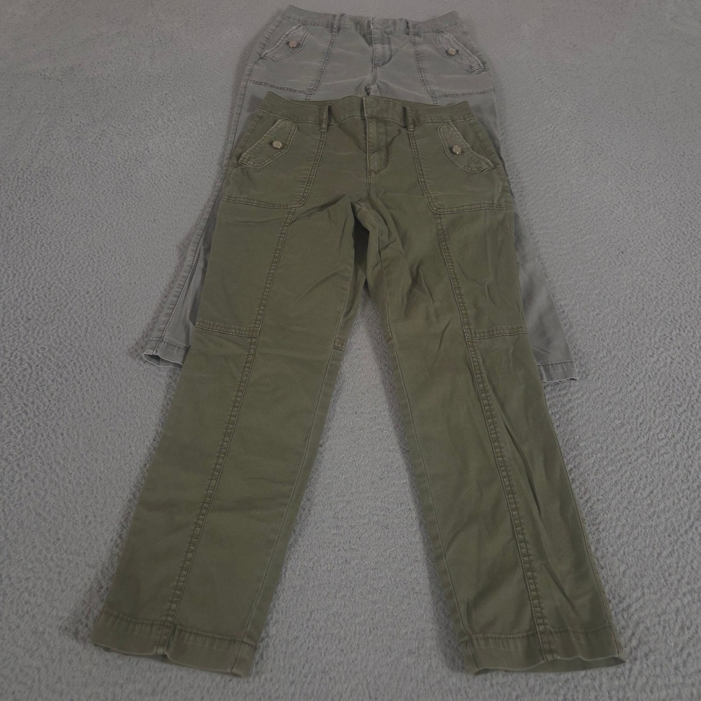 LOT OF 2 White House Black Market Pants Womens 4 Short Pret-A-Jet Utility Cargo